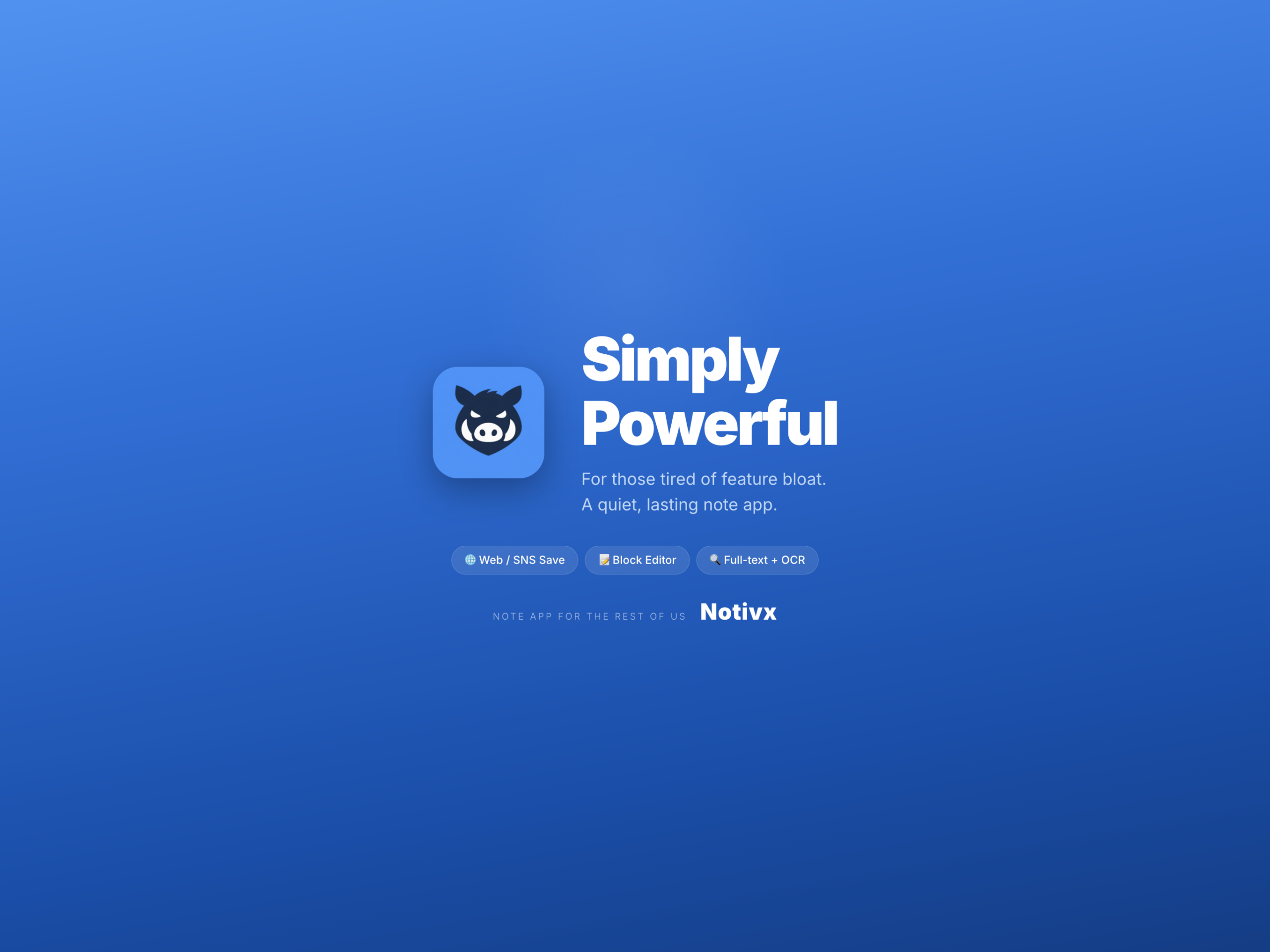 Notivx on iPad